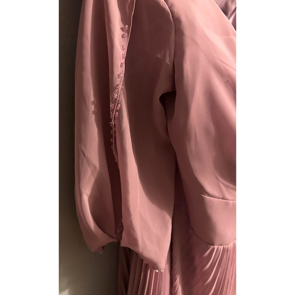 LanTing Bride Midi Dress Mother Of Bride/Groom Bridesmaid Lined V Neck NWT - Picture 2 of 13